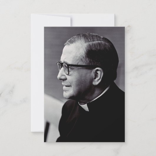 Saint Josemaria Escriva Dankeskarte (Vorderseite)