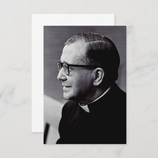 Saint Josemaria Escriva Dankeskarte (Vorne/Hinten)