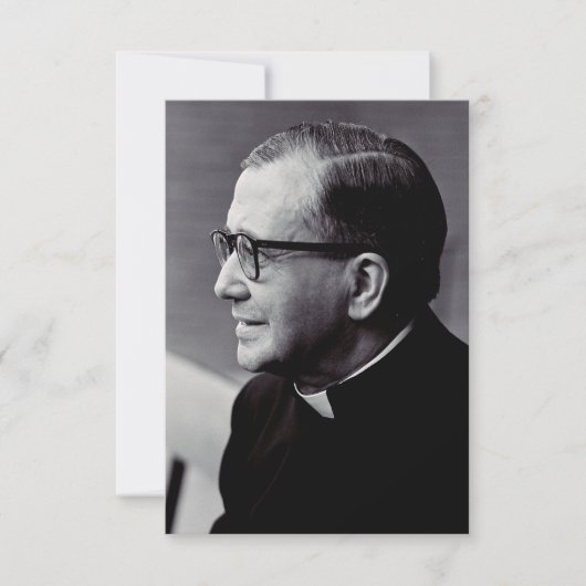 Saint Josemaria Escriva Premium Holy Card Dankeskarte (Vorderseite)