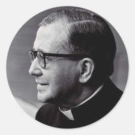 Saint Josemaria Escriva Runder Aufkleber