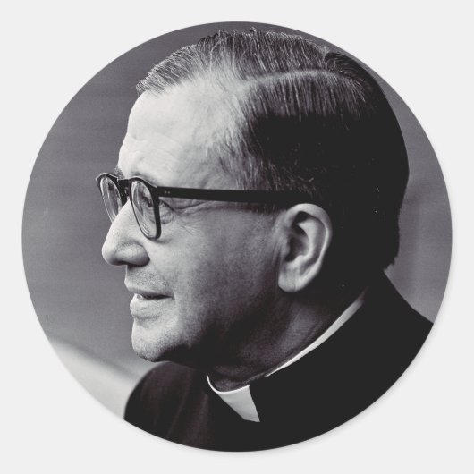 Saint Josemaria Escriva Runder Aufkleber (Vorderseite)