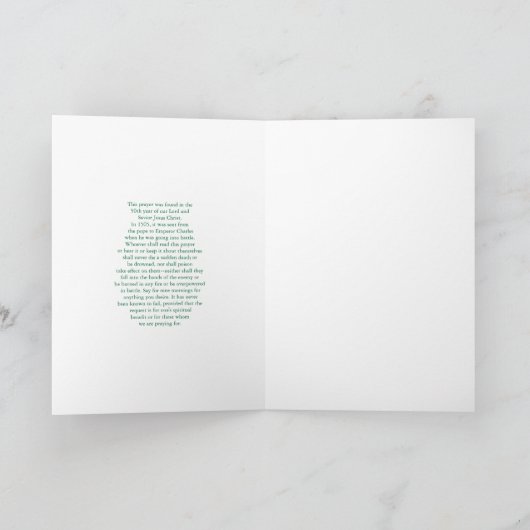 Saint Joseph Card Karte (Innenseite)