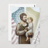 Saint Joseph der Beschützer Postkarte (Vorne/Hinten)