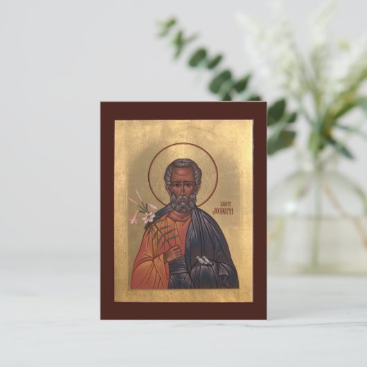 Saint Joseph die Betrothed-Gebetskarte Postkarte (Stehend Vorderseite)