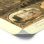 Saint Joseph Missouri 1868 Antike Panoramakarte Poster (Ecke)