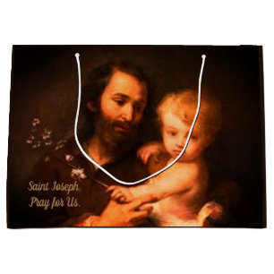 Saint Joseph mit Christus Kind Große Geschenktüte