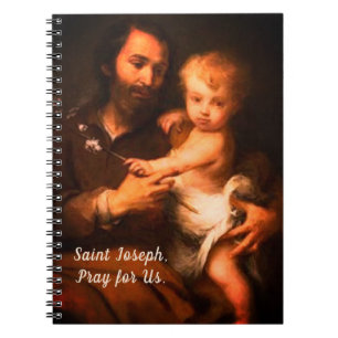 Saint Joseph mit Christus Kind Notizblock