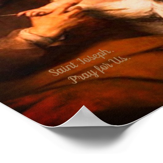 Saint Joseph mit Christus Kind Poster (Ecke)