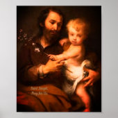Saint Joseph mit Christus Kind Poster (Vorne)