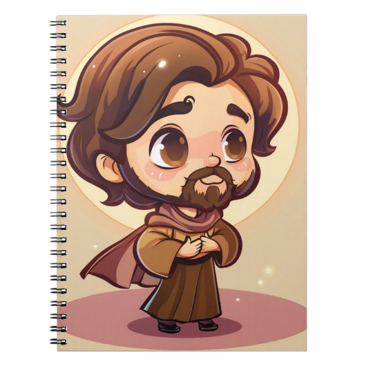 Saint Joseph niedlich kawaii Stil Notizblock (Vorderseite)