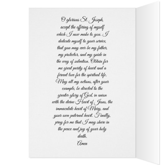 Saint Joseph Prayer (Innen (Links))