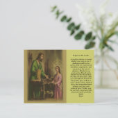 Saint Joseph Prayer Postkarte (Stehend Vorderseite)