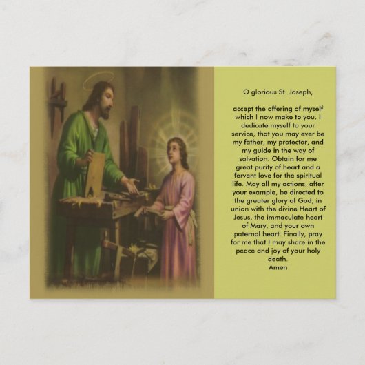 Saint Joseph Prayer Postkarte (Vorderseite)