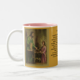 Saint Joseph Prayer Zweifarbige Tasse