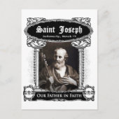 Saint Joseph - Unser Vater im Glauben Gewohnte Pos Postkarte (Vorderseite)