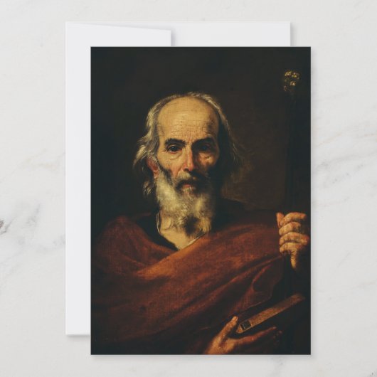 Saint Joseph von Jusepe de Ribera Dankeskarte (Vorderseite)