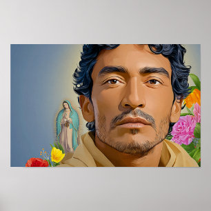 Saint Juan Diego Messenger der Rose Poster