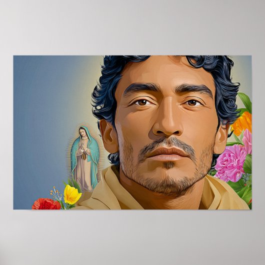 Saint Juan Diego Messenger der Rose Poster (Vorne)
