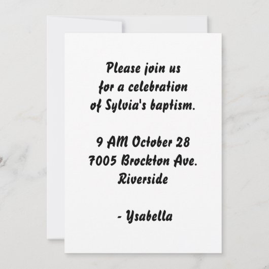 Saint Jude Apostel Einladung (Rückseite)