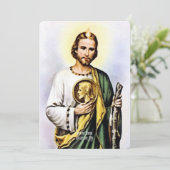 Saint Jude Prayer Feiertagskarte (Stehend Vorderseite)