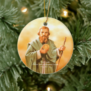 Saint Jude Prayer Keramik Ornament