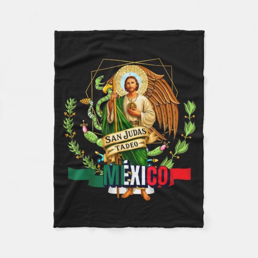 Saint Jude Thaddeus Mexico Catholic For Proud Mexi Fleecedecke (Vorderseite)