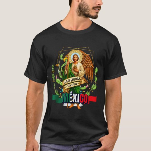 Saint Jude Thaddeus Mexico Catholic For Proud Mexi T-Shirt (Vorderseite)