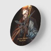 Saint Jude Thaddeus Runde Wanduhr (Winkel)