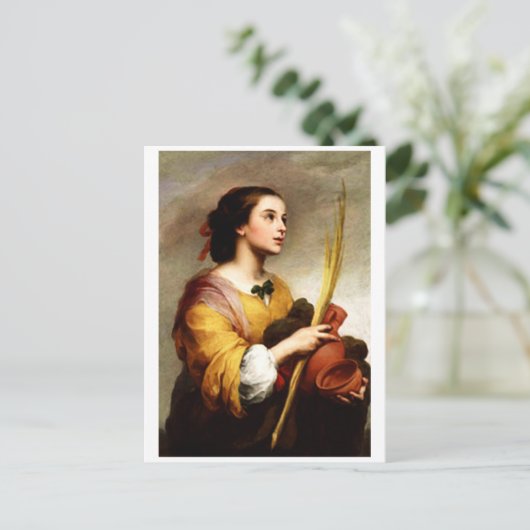 Saint Justa By Murillo Postcard Postkarte (Stehend Vorderseite)