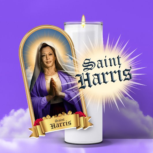 Saint Kamala Harris Gebet Candle Aufkleber