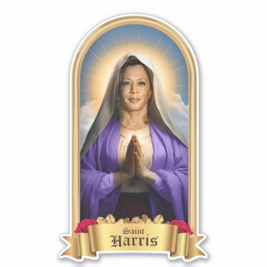 Saint Kamala Harris Gebet Candle Aufkleber (Vorderseite)