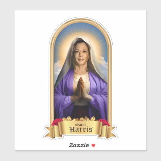 Saint Kamala Harris Gebet Candle Aufkleber (Blatt)