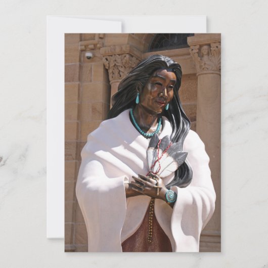 Saint Kateri Tekakwitha Einladung (Vorderseite)