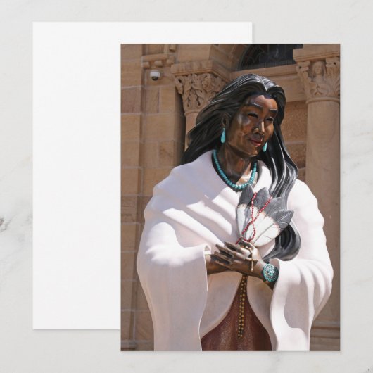 Saint Kateri Tekakwitha Einladung (Vorne/Hinten)