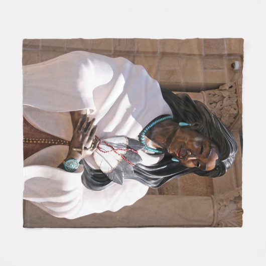 Saint Kateri Tekakwitha Fleecedecke (Vorderseite (Horizontal))