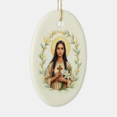 Saint Kateri Tekakwitha Friede und Segnungen Gotte Keramik Ornament (Rechts)
