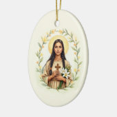 Saint Kateri Tekakwitha Friede und Segnungen Gotte Keramik Ornament (Links)