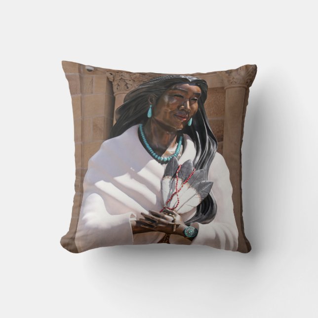 Saint Kateri Tekakwitha Kissen (Vorderseite)