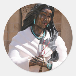 Saint Kateri Tekakwitha Runder Aufkleber