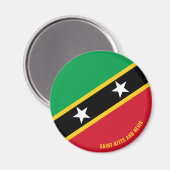 Saint Kitts and Nevis Flag Charming Patriotic Magn Magnet (Vorderseite/Rückseite)