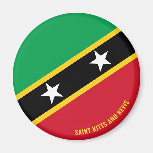 Saint Kitts and Nevis Flag Charming Patriotic Magn Magnet (Vorne)