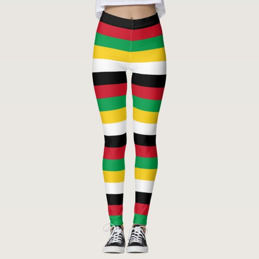 Saint Kitts and Nevis National Flag Colors Legende Leggings (Vorderseite)