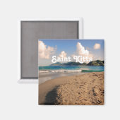 Saint Kitts Beach Magnet (Vorderseite/Rückseite)