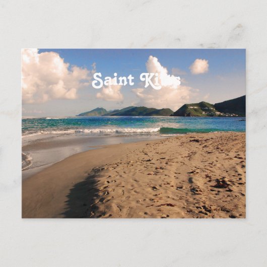 Saint Kitts Beach Postkarte (Vorderseite)