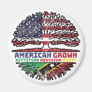 Saint Kitts Nevis Kittitian Nevisian American USA Magnet
