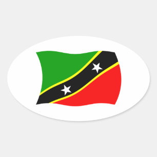 Saint Kitts und Nevis Flaggen Aufkleber