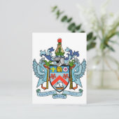 Saint Kitts und Nevis Wappen Postkarte (Stehend Vorderseite)