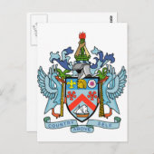 Saint Kitts und Nevis Wappen Postkarte (Vorne/Hinten)