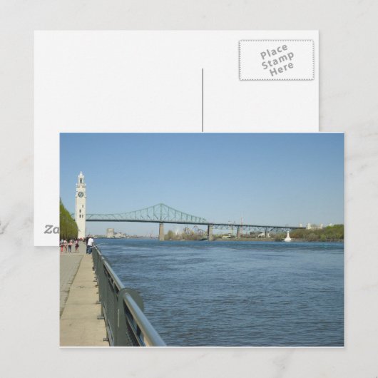 Saint Laurent River, Montreal Postkarte (Vorne/Hinten)