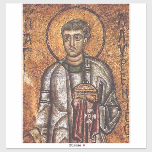 Saint Lawrence der Martyr Aufkleber (Blatt)
